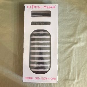 Betsy Johnson eyeglass case one cloth and a chain